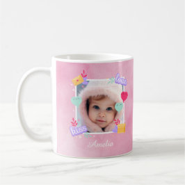 Personlig Baby Photo - Kärlek, Kyss och Hearts Kaffemugg