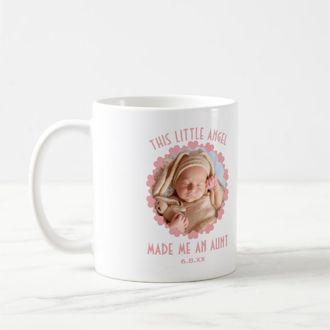 Personlig Baby Photo Moster Kaffemugg (Vänster)