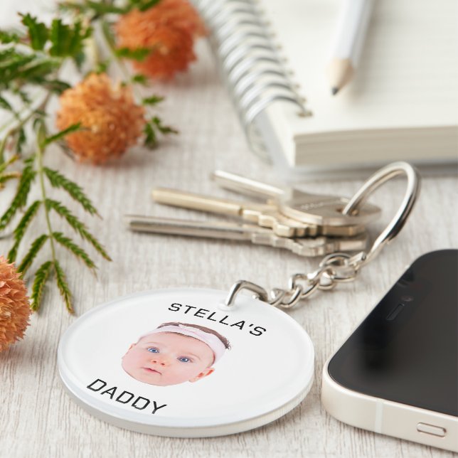 Personlig Baby Photo Pappa Gift Ansikte (Högra Framsidan)