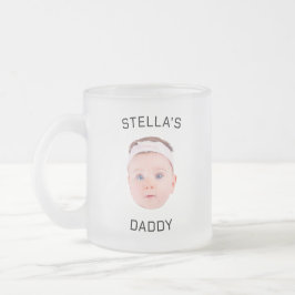 Personlig Baby Photo Pappa Gift Ansikte Frostad Glasmugg