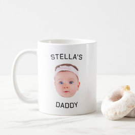 Personlig Baby Photo Pappa Gift Ansikte Kaffemugg