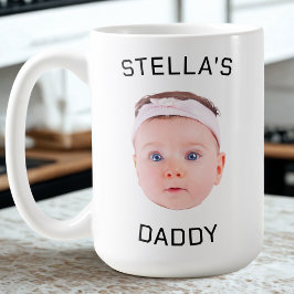 Personlig Baby Photo Pappa Gift Ansikte Kaffemugg