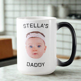 Personlig Baby Photo Pappa Gift Ansikte Magisk Mugg