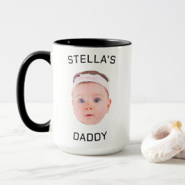 Personlig Baby Photo Pappa Gift Ansikte Mugg