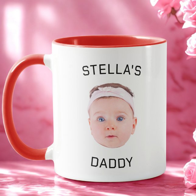 Personlig Baby Photo Pappa Gift Ansikte Mugg (Skapare uppladdad)