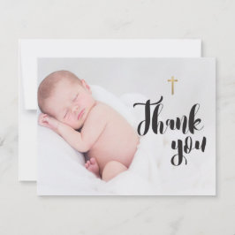 Personlig Baby Photo Tack för din baptism Kort