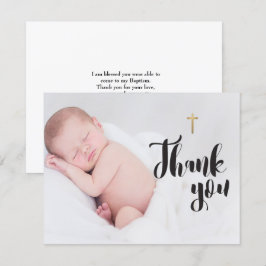Personlig Baby Photo Tack för din baptism Kort