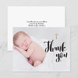 Personlig Baby Photo Tack för din baptism Kort