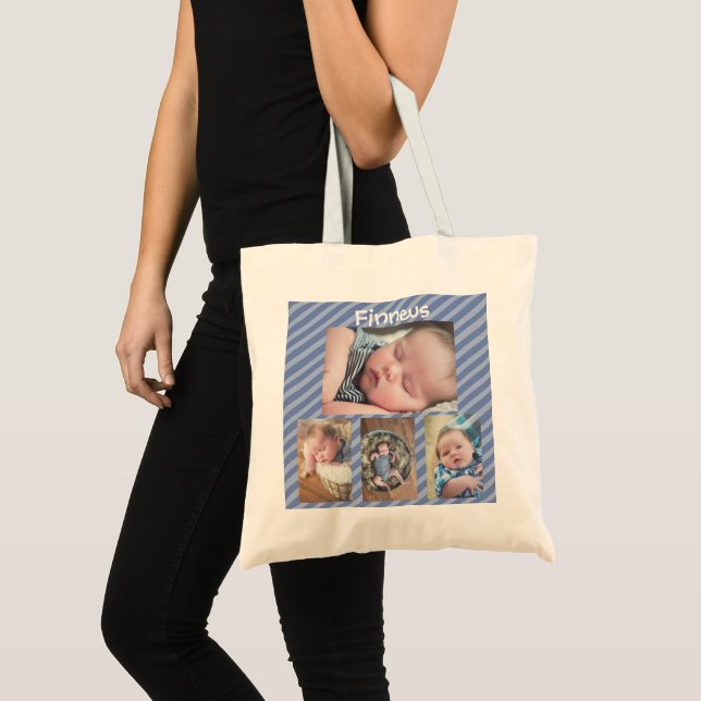 Personlig Baby Photo Tote Bag Tygkasse (Framsida (produkt))