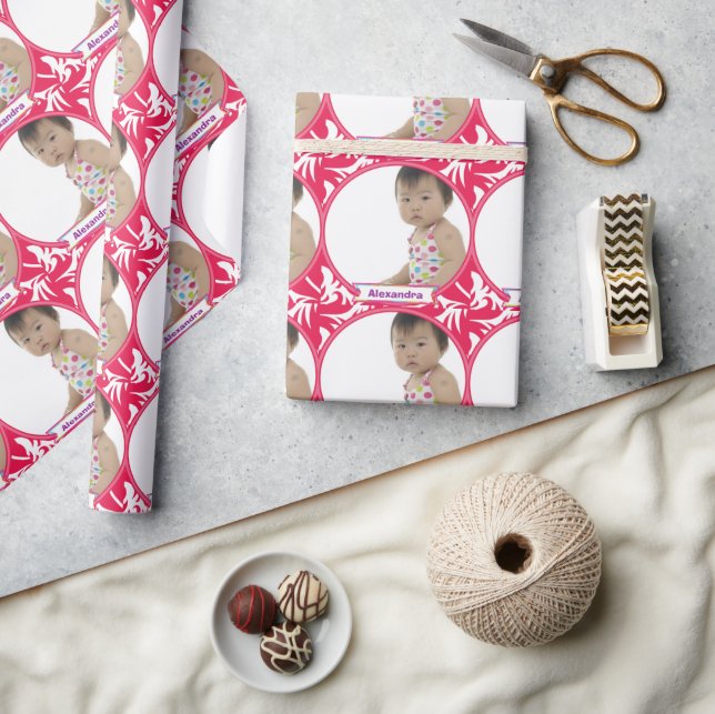 Personlig Baby Photo Wrapping Papper Presentpapper (Hantverk)