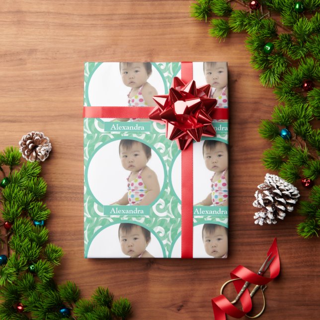 Personlig Baby Photo Wrapping Papper Presentpapper (Julgåva)