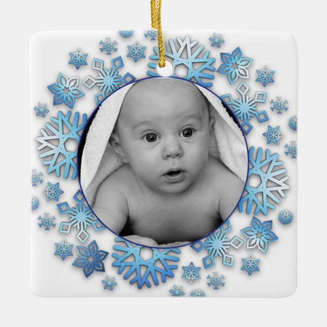 Personlig Baby Photo & Year jul Ornament (Framsida)