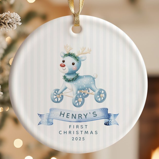 Personlig Baby:s första jul Julgransprydnad Keramik (Skapare uppladdad)