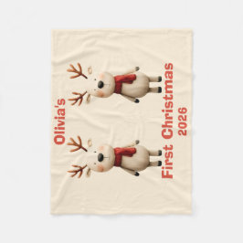 Personlig Baby:s första julprydnad Fleecefilt