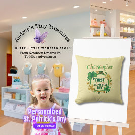 Personlig Baby Sankt Patrick Pillow-dagen Kudde