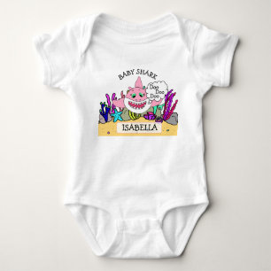 Personlig Baby Shark Baby T Shirt