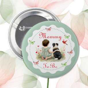 Personlig Baby Shower Blivande Mamma Knapp