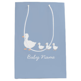 Personlig Baby Shower Gift Bag Blue Duckling