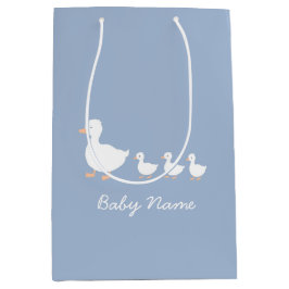 Personlig Baby Shower Gift Bag Blue Duckling