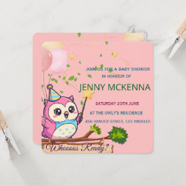 Personlig Baby Shower-inbjudan, Uggladesign Inbjudningar