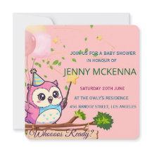 Personlig Baby Shower-inbjudan, Uggladesign