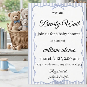 Personlig Baby Shower Inbjudningskort Anpassad