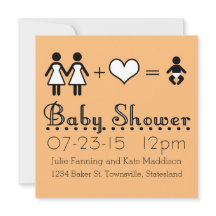 Personlig Baby Shower Modern ikon Mamma och Mamma