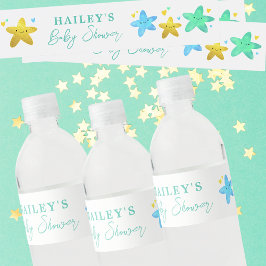 Personlig Baby Shower Twinkle Little Star Vattenflaska Etikett