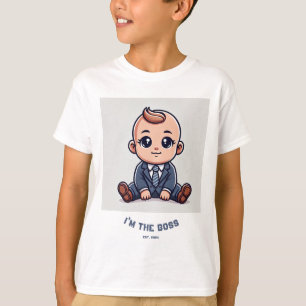 Personlig Baby T-shirt - "Jag är Chef"