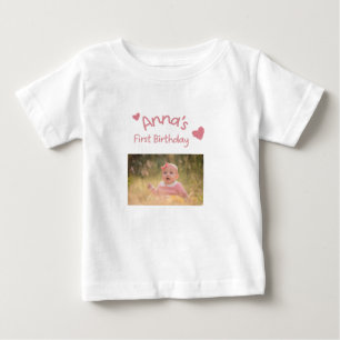 Personlig baby tröja med foto för första födelseda