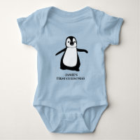 Personlig Baby under den första jul | Cute penguin