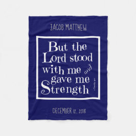 Personlig Baby, Verse från Timothy, marinblått Fleecefilt