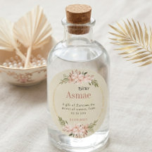 Personlig Baby Zamzam Blommig Aqiqah Favor