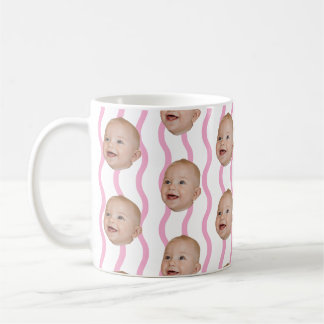 Personlig babyansikte Fars dag-present till pappa Kaffemugg