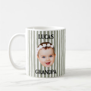 Personlig babyansikte foto stripe babybild kaffemugg