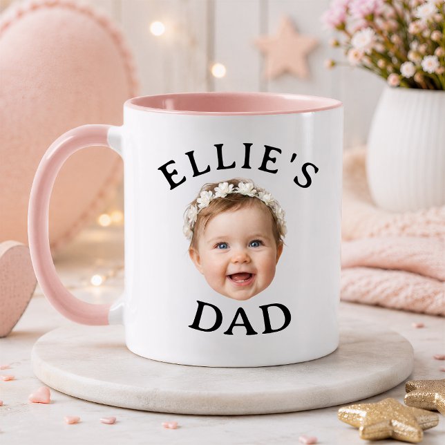 Personlig babyansikte Pappa fars dag foto present Mugg (Skapare uppladdad)