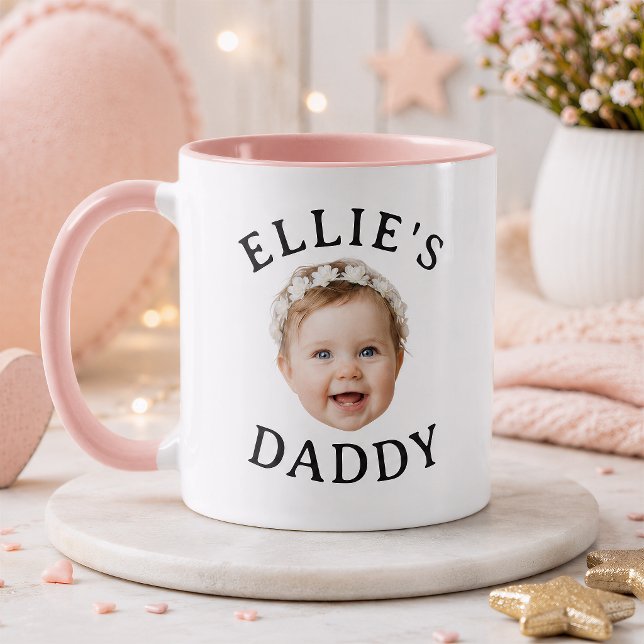 Personlig babyansikte Pappa Mamma fotopresent Mugg (Skapare uppladdad)