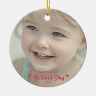 Personlig Babybilder Glad 1:a Mors Dag Julgransprydnad Keramik