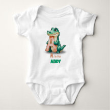 Personlig babybodysuit – A är för Alligator