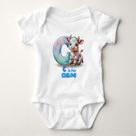 Personlig babybodysuit – C är för ko T Shirt