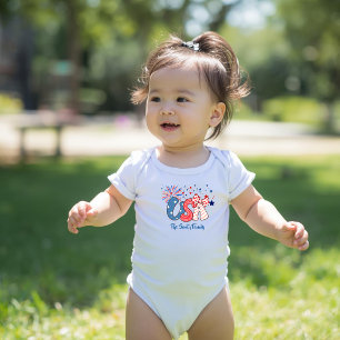 Personlig babybodysuit för USA T Shirt