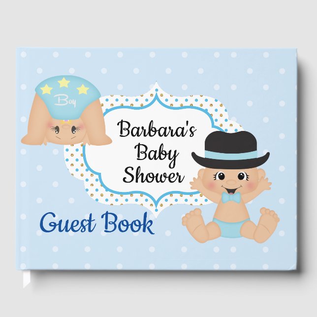 Personlig babyfest för pojke gästböcker (Framsida)