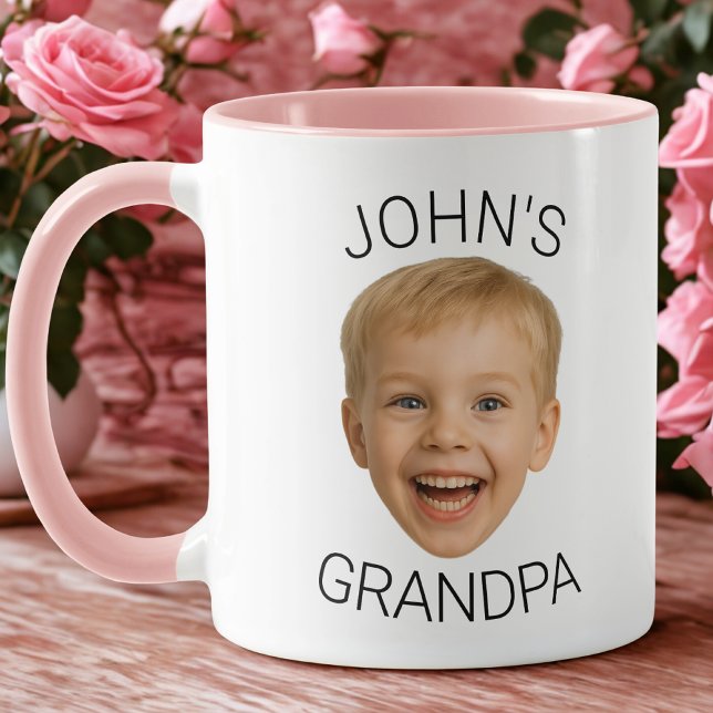 Personlig babyfoto-farfar-mugg mugg (Skapare uppladdad)