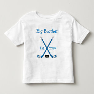 Personlig Babyhockey Storebror Blå T Shirt