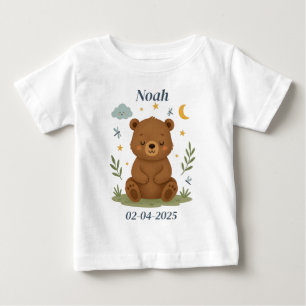 Personlig babyklänning – anpassad björn-design t shirt