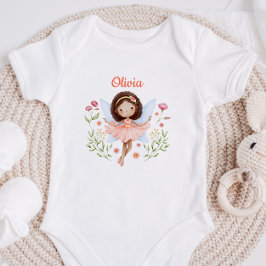 Personlig babyklänning med söt alvflicka t shirt