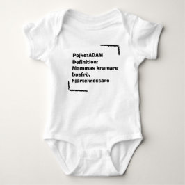 Personlig Babykropp med Namn , Personlig Baby T Shirt