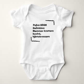 Personlig Babykropp med Namn , Personlig Baby T Shirt