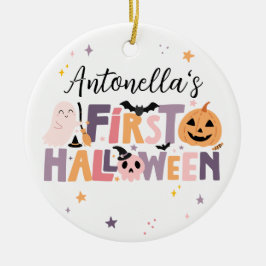 Personlig Baby's First Halloween Julgransprydnad Keramik