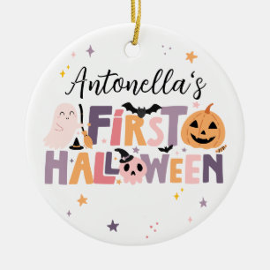 Personlig Baby's First Halloween Julgransprydnad Keramik